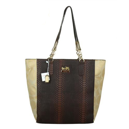 Coach Madison North South Bonded Small Apricot Totes EAZ | Coach Outlet Canada
